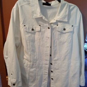 White denim jacket (past hip length)